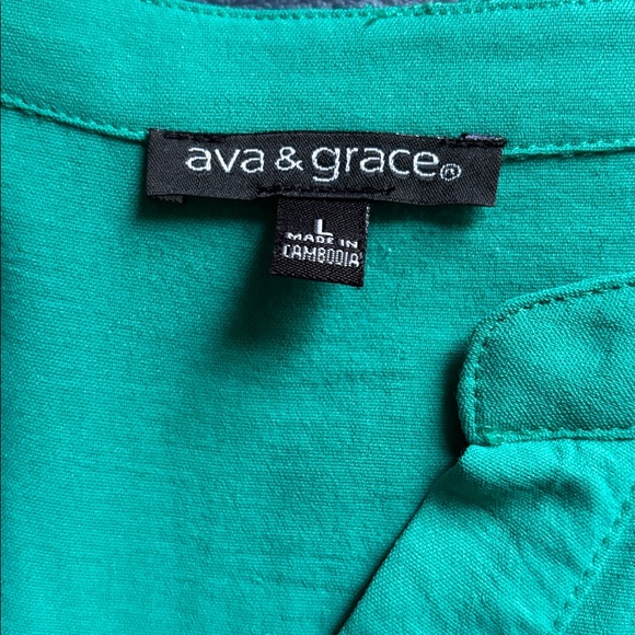 Ava & Grace Teal Button-Down Blouse - Picture 10 of 10